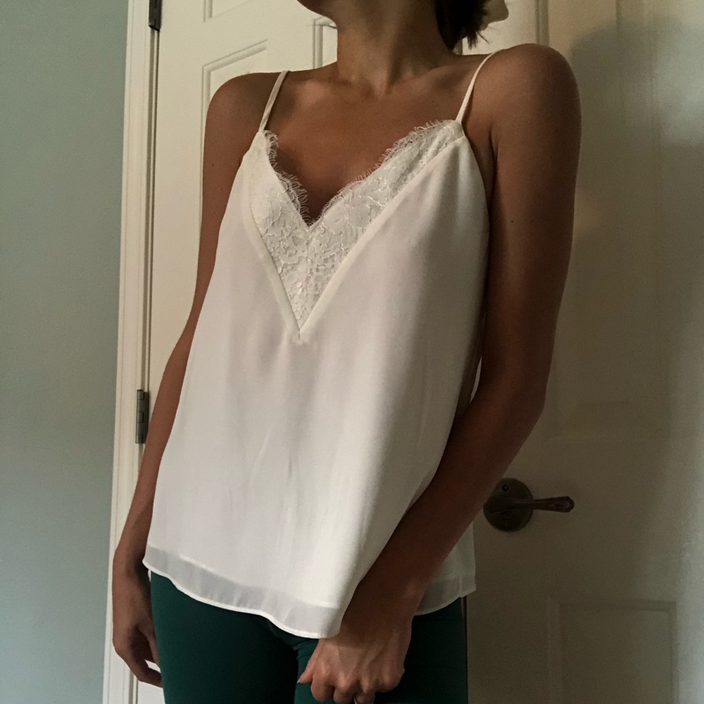 White silky lace cami Nordstrom